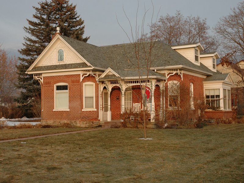 Historic brick Mills-Hancock House in Centerville, Utah