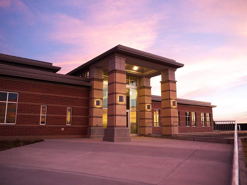 North Salt Lake City Hall at sunset, North Salt Lake, Utah